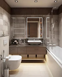 Дизайн ванной с душевой и ванной 9 кв