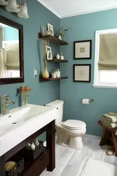 Дизайн ванной с покрашенными стенами