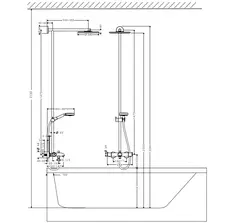 Location of the faucet in the bathroom photo