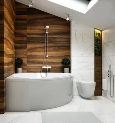 Белая Ванная Комната Дизайн С Деревом