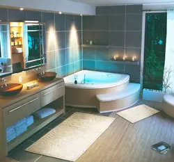 Дизайн маленькой ванной с джакузи