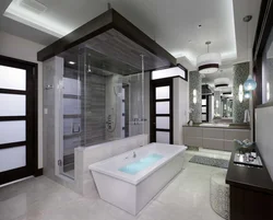 Дизайн ванны с балконом