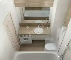 Bathtub with toilet design square