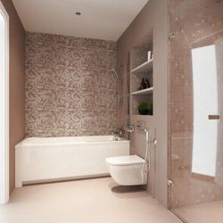 Bathroom with beige floor photo