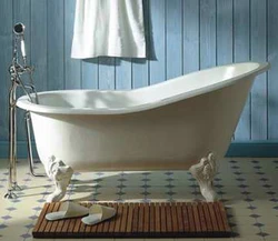 Clawfoot bathtub in the bathroom interior