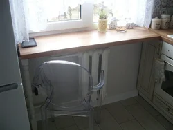 Вместо Подоконника Столешница На Кухне В Хрущевке Фото