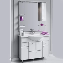 Мойка с зеркалом в ванной фото