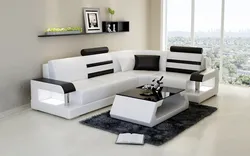 Большой диван в гостиную в современном стиле фото