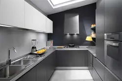 Kitchen design on a gray background