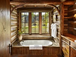 Фото ванны в деревянном стиле