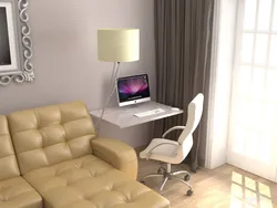 Угловой стол в гостиной дизайн