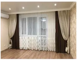 Curtains for the bedroom in a modern style photo design