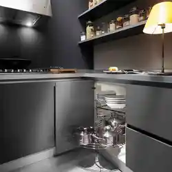 Серый уголок на кухне фото