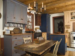 Kitchen design with old furniture