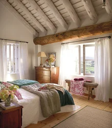Дизайн спальни в деревне