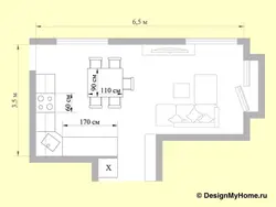 Кухня гостиная планировка дизайн проект