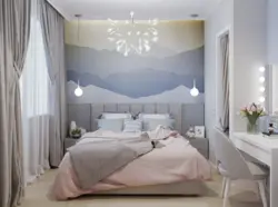 Simple bedroom design in light colors photo