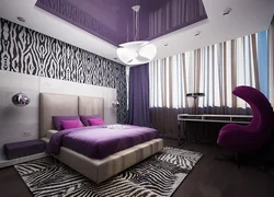 Сочетание сиреневого цвета в интерьере спальни фото