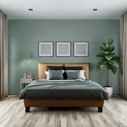 Серо зеленая спальня дизайн