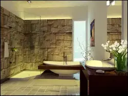 Фото камень в интерьере ванны