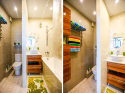 Bathroom design with toilet partition