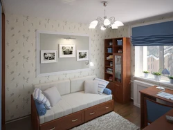 Интерьер спальни с диваном маленькая комната