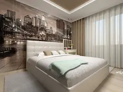 Дизайн спальни с двумя стенами