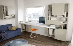 Современные компьютерные столы в гостиной фото