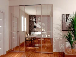 Дизайн перегородка из стекла в квартире