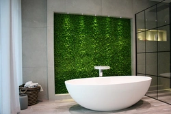 Bathroom with moss design