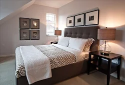 Черная кровать в спальне интерьер дизайн