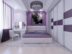Дизайн Спальни С Фиолетовой Кроватью