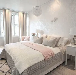 Bedroom in powder color design