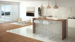 Керамогранит в кухне гостиной фото дизайн