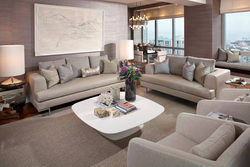 Мебель цвета капучино в интерьере гостиной фото