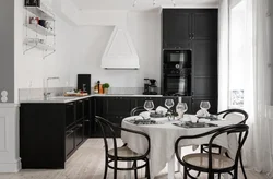 Черные Кухонные Столы В Интерьере Кухни
