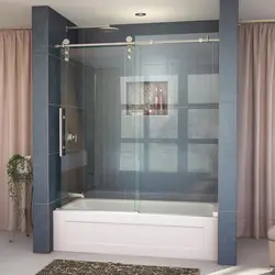 Ванна со шторкой из стекла фото
