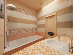 Дизайн стен из плитки в маленькой ванной