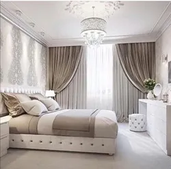 Photo of curtains for the bedroom in a modern style, new items