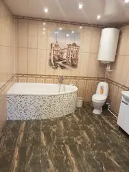 Виниловая плитка в ванную комнату на стену фото