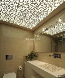 Потолки в ванна туалет дизайн