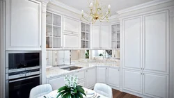 White neoclassical kitchens photos in the interior