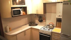 Photo of kitchens in Khrushchev 6 sq.m. with furniture