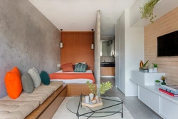 Дизайн квартиры кухня студия спальня