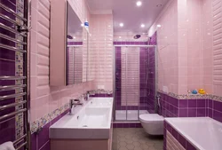 Фото ванна фиолетовая с цветами