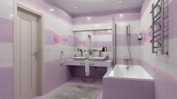 Фото ванна фиолетовая с цветами