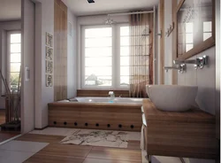 Дизайн ванной в японском стиле