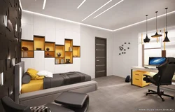 Дизайн потолка спальня подростка
