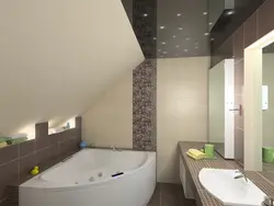 Потолок ванна на мансарде фото