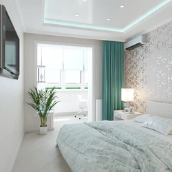 Bedroom with balcony design photo 12